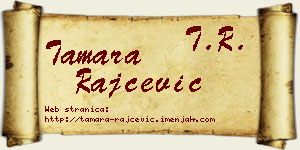 Tamara Rajčević vizit kartica